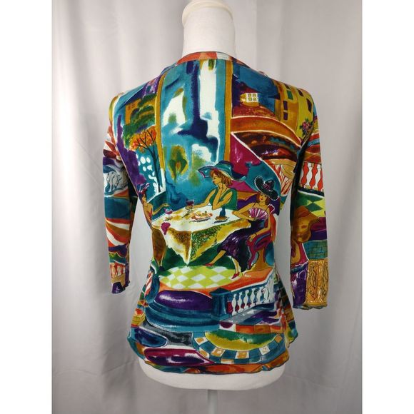 Zashi multi colored fun pattern sweater - Picture 8 of 8